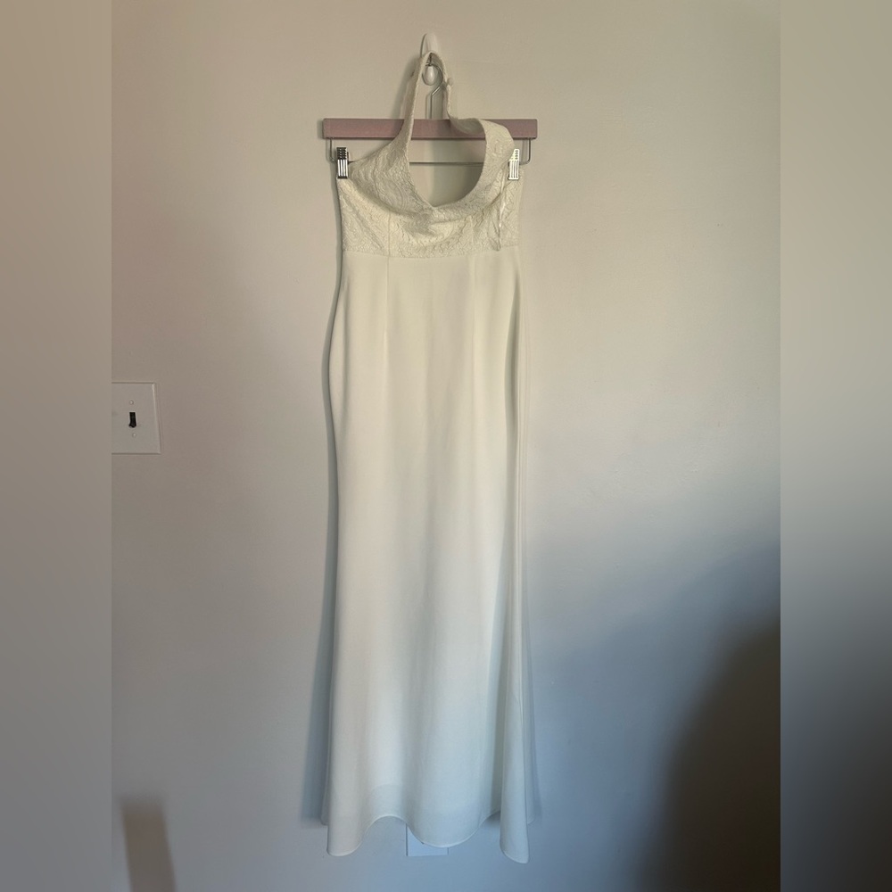 Lulus Love Potion Ivory Lace Halter‎ Maxi Dress – Size S - Picture 5 of 16